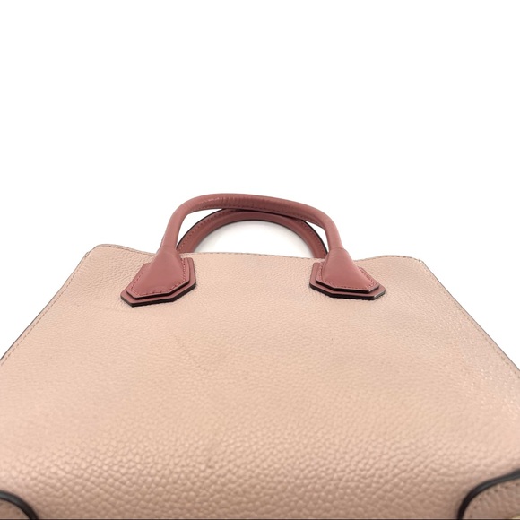 Michael Kors Mercer Satchel Messenger Pebbled Leather Bag in Pale Lilac - Picture 4 of 10